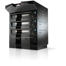 Piec do pizzy 3 komorowy, elektryczny, z okapem, z garownią o pojemności 3 x 6 x 30 cm, 1335x1410x2230, Italforni BULL BL S Y110