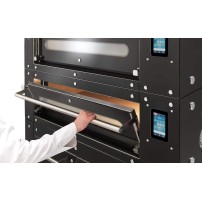 Piec do pizzy 3 komorowy, elektryczny, z okapem, z garownią o pojemności 3 x 6 x 30 cm, 1335x1410x2230, Italforni BULL BL S Y110