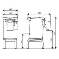 Obieraczka do cebuli | nierdzewna | wsad 8 kg | 0,75 kW | C/E OP8 Resto Quality C/E OP8