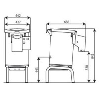 Obieraczka do cebuli | nierdzewna | wsad 8 kg | 0,75 kW | C/E OP8 Resto Quality C/E OP8
