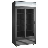 Szafa chłodnicza przeszklona RQ801SL-BLACK | 800l | drzwi przesuwne | czarna (SD801SL) Resto Quality RQ801SL-BLACK