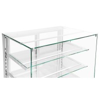 Witryna cukiernicza chłodnicza Dolce Visione Premium 1300 | wnętrze ze stali nierdzewnej | 1300x690x1300 mm