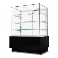 Witryna cukiernicza neutralna Dolce Visione Neutro Premium 1300 | wnętrze ze stali nierdzewnej | 1300x690x1300 mm