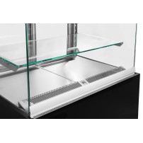 Witryna cukiernicza neutralna Dolce Visione Neutro Premium 1300 | wnętrze ze stali nierdzewnej | 1300x690x1300 mm