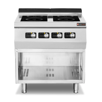 Kuchnia indukcyjna | 4-palnikowa | 12 kW | 400V | podstawa otwarta | linia 700 | RQ.PLS.7IND020