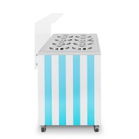 Dystrybutor do lodów | witryna do lodów | konserwator | retro | 8 tub | okrągłe kuwety | 1283x670x895 mm | GELATO POZETTI 8 BLUE