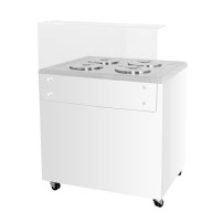 Dystrybutor do lodów | retro | 4 tub | okrągłe kuwety | GELATO POZETTI 4