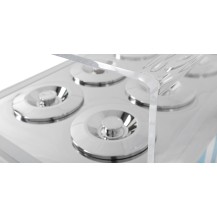 Dystrybutor do lodów | retro | 4 tub | okrągłe kuwety | GELATO POZETTI 4 BLUE