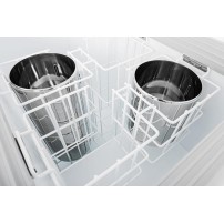 Dystrybutor do lodów | retro | 4 tub | okrągłe kuwety | GELATO POZETTI 4 BLUE