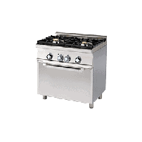 Kuchnia gazowa WOK z piekarnikiem elektrycznym, 800x600x900, RM GASTRO CF2 - 68 GEM WOK