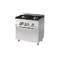 Kuchnia gazowa WOK z piekarnikiem, 800x600x900, RM GASTRO CF2 - 68 G WOK