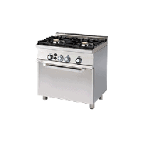 Kuchnia gazowa WOK z piekarnikiem, 800x600x900, RM GASTRO CF2 - 68 G WOK