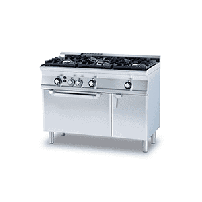Kuchnia gazowa WOK z piekarnikiem, 1200x600x900, RM GASTRO CF3 - 612 GV WOK