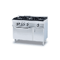 Kuchnia gazowa WOK z piekarnikiem, 1200x600x900, RM GASTRO CF3 - 612 GV WOK