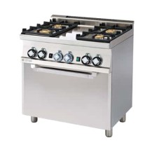 Kuchnia gazowa z piekarnikiem elektrycznym, 800x600x900, RM GASTRO CF4 - 68 GEM