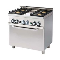 Kuchnia gazowa z piekarnikiem elektrycznym, 800x600x900, RM GASTRO CF4 - 68 GEM