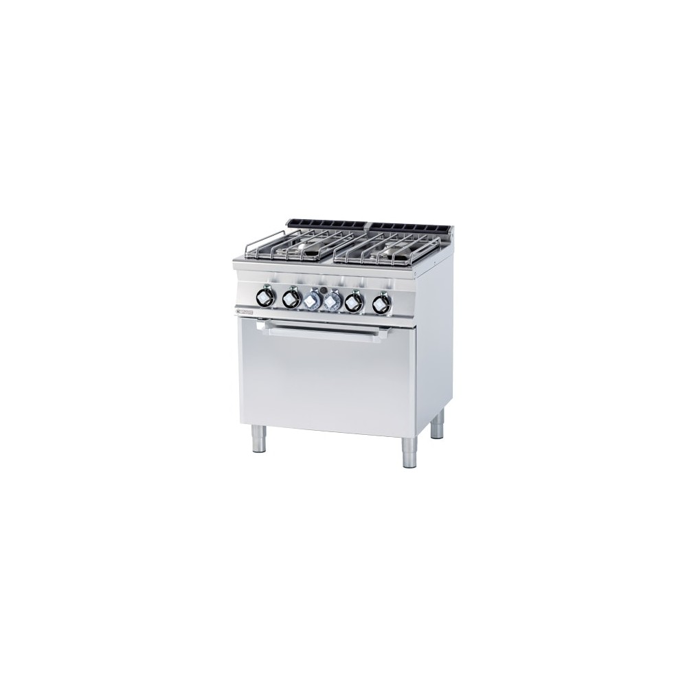 Kuchnia gazowa z piekarnikiem elektrycznym, 800x700x900, RM GASTRO CF4 - 78 GE/P