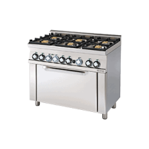 Kuchnia gazowa z piekarnikiem, 1000x600x900, RM GASTRO CF6 - 610 G