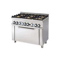 Kuchnia gazowa z piekarnikiem, 1000x600x900, RM GASTRO CF6 - 610 G