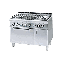 Kuchnia z piekarnikiem gazowa, 1200x700x900, RM GASTRO CF6 - 712 GV/P