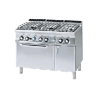 Kuchnia z piekarnikiem gazowa, 1200x700x900, RM GASTRO CF6 - 712 GV/P
