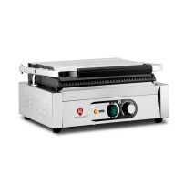 Kontakt grill pojedynczy | ryflowany | Resto Quality | 2,2 kW | RESTO QUALITY RQK812A