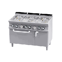 Kuchnia wodna ﻿z piekarnikem gazowa, 1200x700x900, RM GASTRO CFA6 - 712 GPV