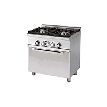Kuchnia gazowa WOK z piekarnikiem elektrycznym, 800x600x900, RM GASTRO CFM2-68 GEM WOK