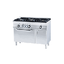 Kuchnia gazowa WOK z piekarnikiem elektrycznym, 1200x600x900, RM GASTRO CFM3 - 612 GEMV WOK