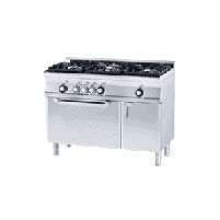 Kuchnia gazowa WOK z piekarnikiem elektrycznym, 1200x600x900, RM GASTRO CFM3 - 612 GEMV WOK