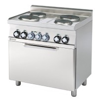 Kuchnia elektryczna z piekarnikiem, 800x600x900, RM GASTRO CFM4 - 68 ET