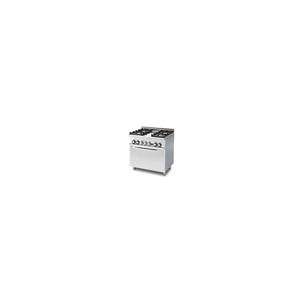 Kuchnia gazowa z piekarnikiem elektrycznym, 800x600x900, RM GASTRO CFM4 - 68 GEM