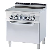 Kuchnia elektryczna ceramiczna z piekarnikiem, 800x700x900, RM GASTRO CFVC4-78 ET