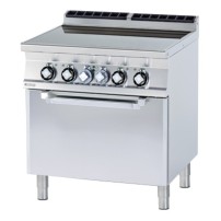 Kuchnia elektryczna ceramiczna z piekarnikiem, 800x700x900, RM GASTRO CFVC4-78 ET