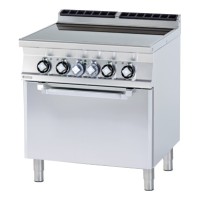 Kuchnia elektryczna ceramiczna z piekarnikiem, 800x700x900, RM GASTRO CFVC4-78 ET