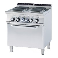 Kuchnia elektryczna z piekarnikiem, 800x700x900, RM GASTRO CFVQ4 - 78 ET