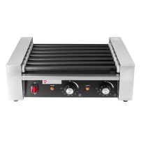 Opiekacz rolkowy do hot dogów | Podgrzewacz rolkowy | 7 rolek | teflon | 520x305x205 | RESTO QUALITY RQHD-7