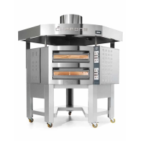 Piec do pizzy 2 komorowy narożny na podstawie 2 x 5 x 350mm Cuppone Caravaggio CR535/2CD