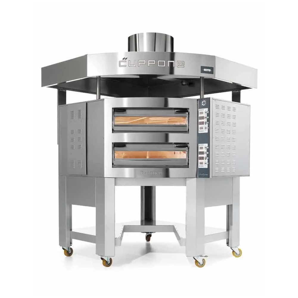 Piec do pizzy 2 komorowy narożny na podstawie 2 x 5 x 350mm Cuppone Caravaggio CR535/2CD