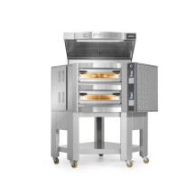 Piec do pizzy 2 komorowy narożny na podstawie 2 x 5 x 350mm Cuppone Caravaggio CR535/2TS