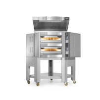 Piec do pizzy 2 komorowy narożny na podstawie 2 x 5 x 350mm Cuppone Caravaggio CR535/2TS
