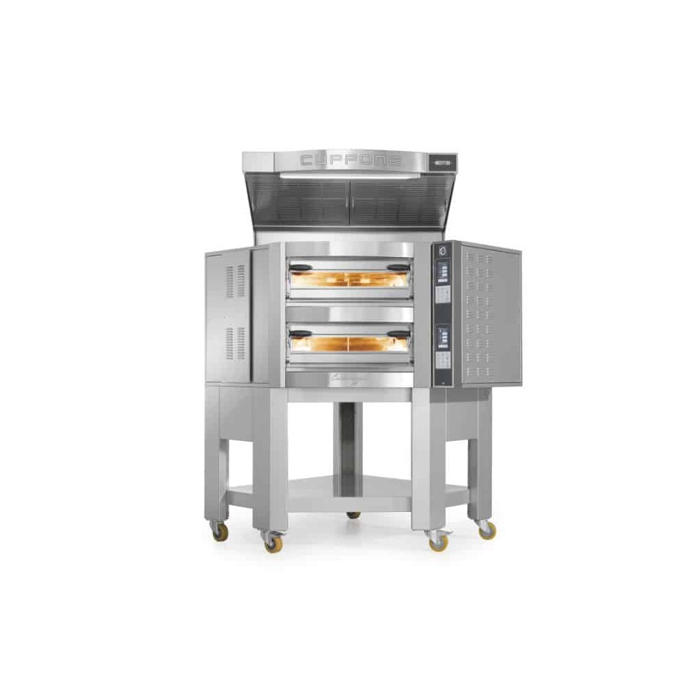 Piec do pizzy 2 komorowy narożny na podstawie 2 x 5 x 350mm Cuppone Caravaggio CR535/2TS
