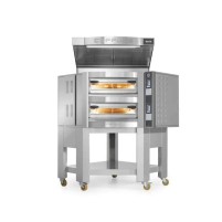 Piec do pizzy 2 komorowy narożny na podstawie 2 x 5 x 350mm Cuppone Caravaggio CR535/2TS