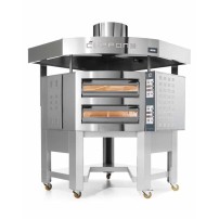 Piec do pizzy 2 komorowy narożny na podstawie 2 x 8 x 350mm Cuppone Caravaggio CR835/2CD