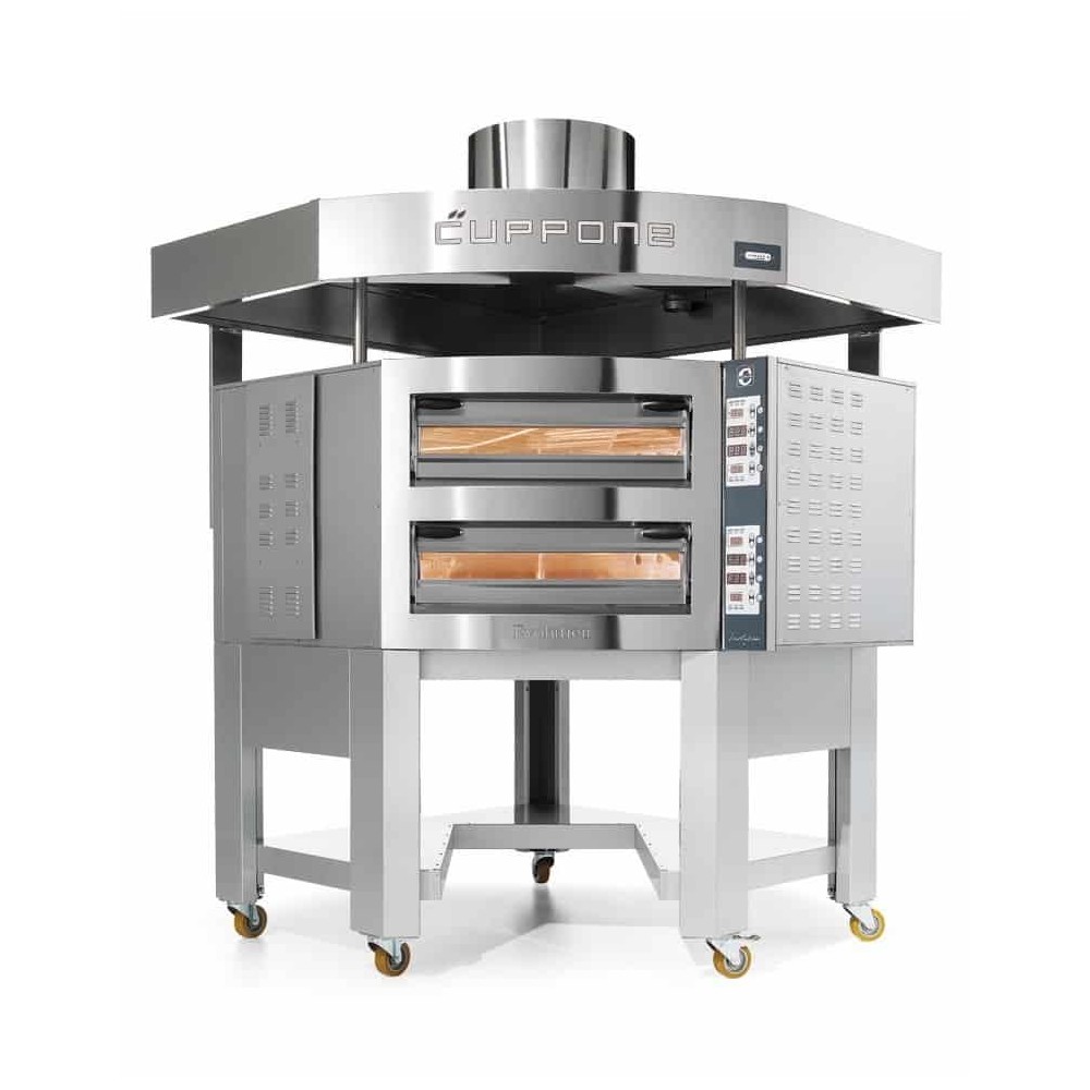 Piec do pizzy 2 komorowy narożny na podstawie 2 x 8 x 350mm Cuppone Caravaggio CR835/2CD