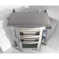 Piec do pizzy 2 komorowy narożny na podstawie 2 x 8 x 350mm Cuppone Caravaggio CR835/2CD