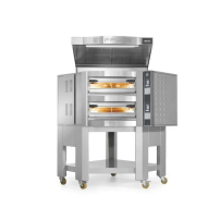 Piec do pizzy 2 komorowy narożny na podstawie 2 x 8 x 350mm Cuppone Caravaggio CR835/2T