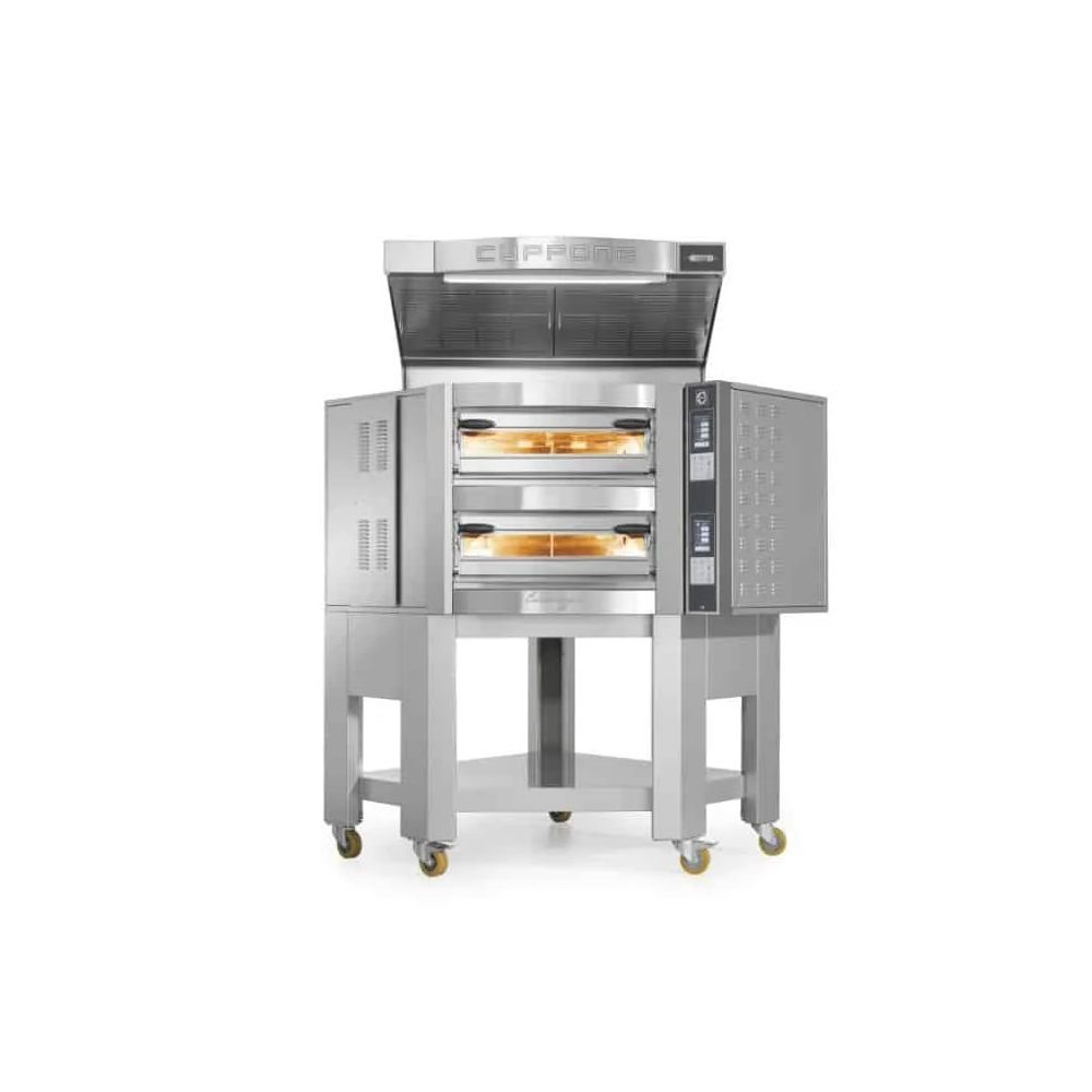 Piec do pizzy 2 komorowy narożny na podstawie 2 x 8 x 350mm Cuppone Caravaggio CR835/2T