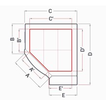 Piec do pizzy 2 komorowy narożny na podstawie 2 x 8 x 350mm Cuppone Caravaggio CR835/2T