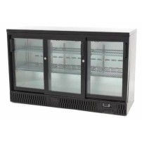 Barowa szafa chłodnicza | chłodziarka podblatowa | 3-drzwiowa | drzwi przesuwne | 341 l | RQ-330SCM
